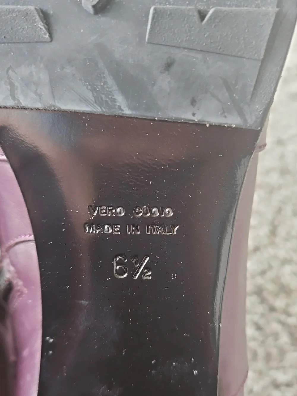 Aquatalia Plum Leather Block Heel Ankle Boots 6.5
